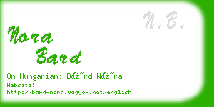 nora bard business card